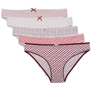 17679 Комплект женских трусов NICOLETTA, слипы, хлопок, с рисунком