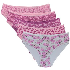 124202 Комплект женских трусов NICOLETTA, слипы, хлопок, с рисунком