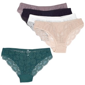 3822 Трусы женские YIBILI, слипы, полиамид, кружевные