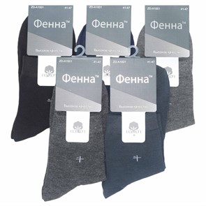 А1001 Набор носков мужских ФЕННА, хлопок, однотонные, укороченные