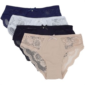 3914 Трусы женские YIBILI, слипы, полиамид, с кружевом