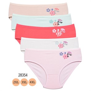 28354 Комплект женских трусов NICOLETTA, слипы, хлопок, с рисунком