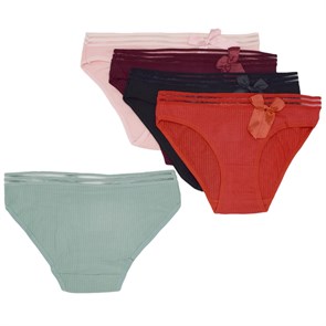 T1208 Комплект женских трусов, слипы, хлопок, однотонные
