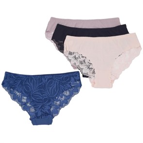 2640 Трусы женские AIYITU, слипы, хлопок, с кружевом, бесшовные