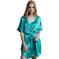 Халат женский MARBIN LINGERIE, шёлковый, однотонный - фото 786818